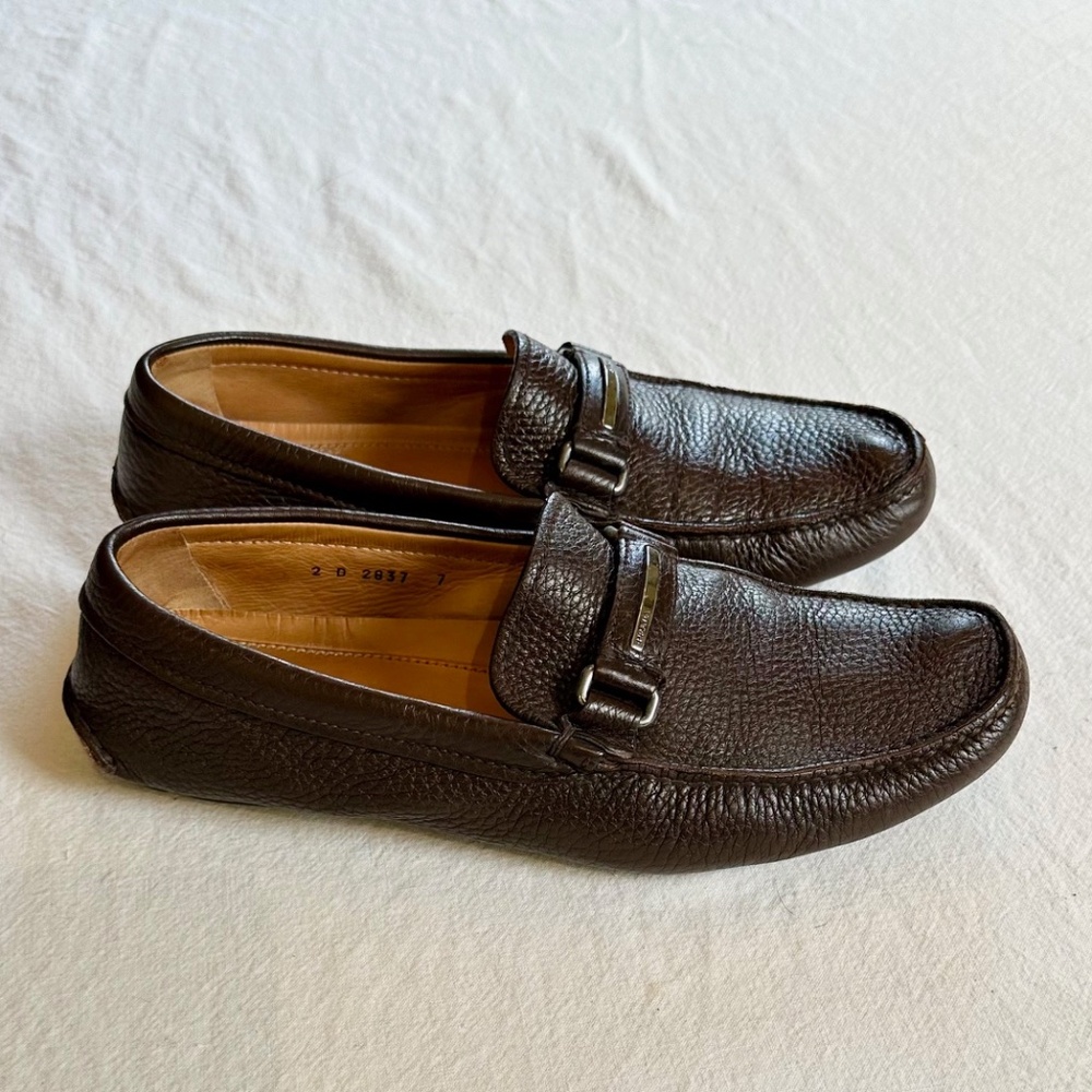 Men's Prada Brown Driving Moccasins, size 7